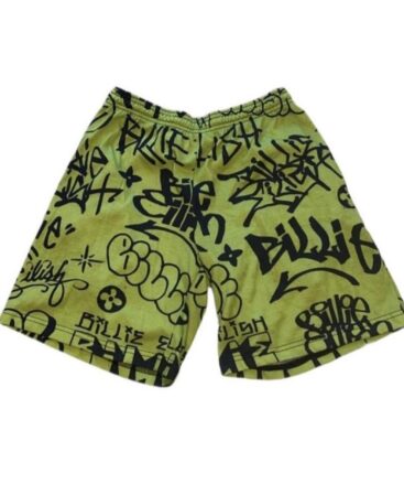 Green Billie Eilish Freak City Shorts