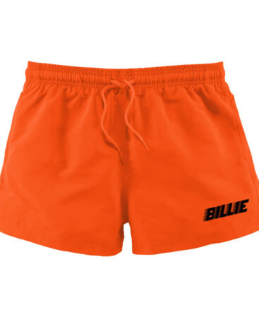 Billie Eilish Racer Logo Orange Shorts