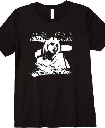 Official Billie Eilish Happier Than Ever Black Premium T-Shirt